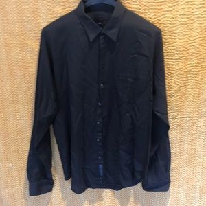 Black 2XL button down cotton shirt
